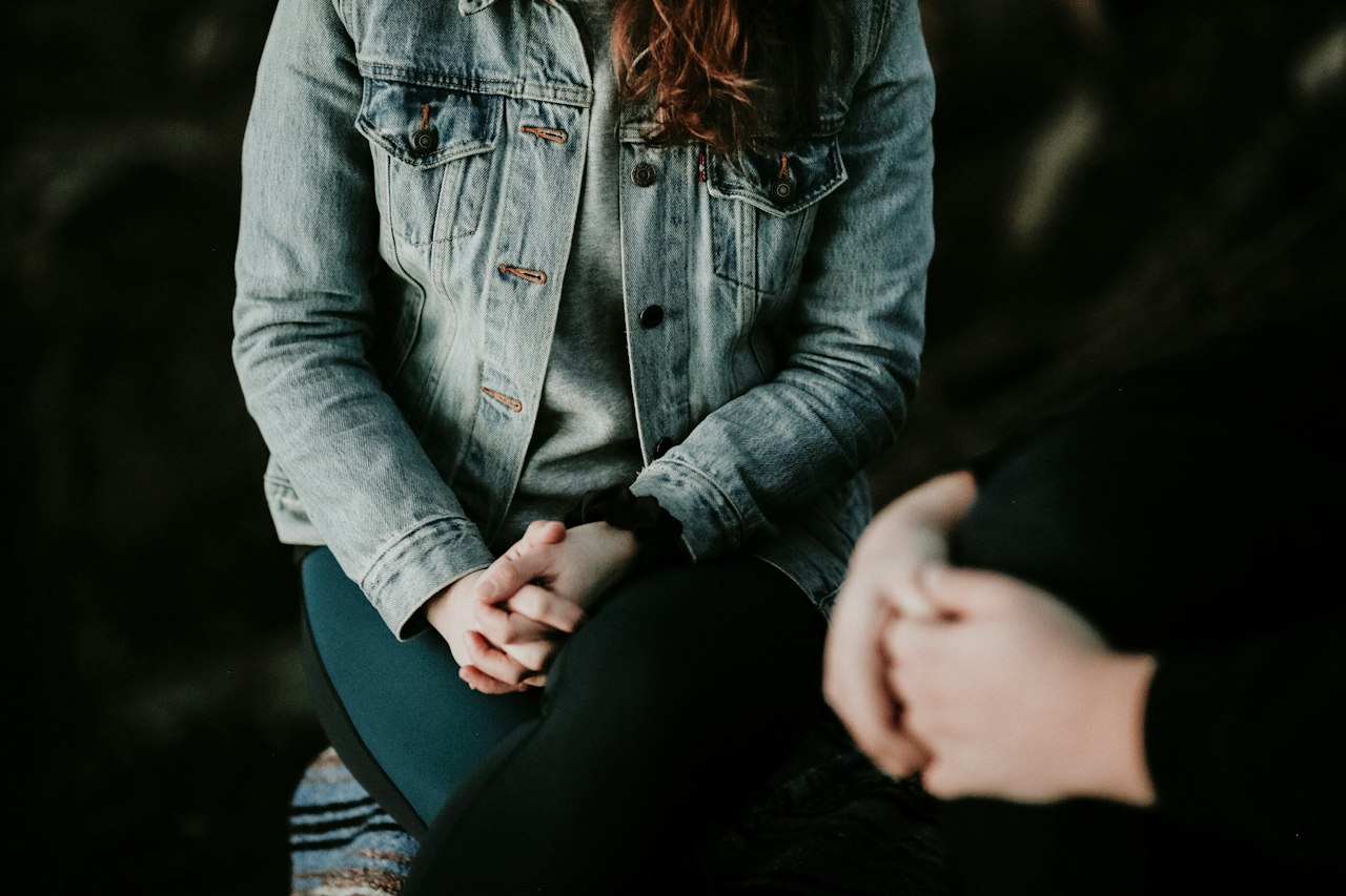 Woman sitting during a counseling session