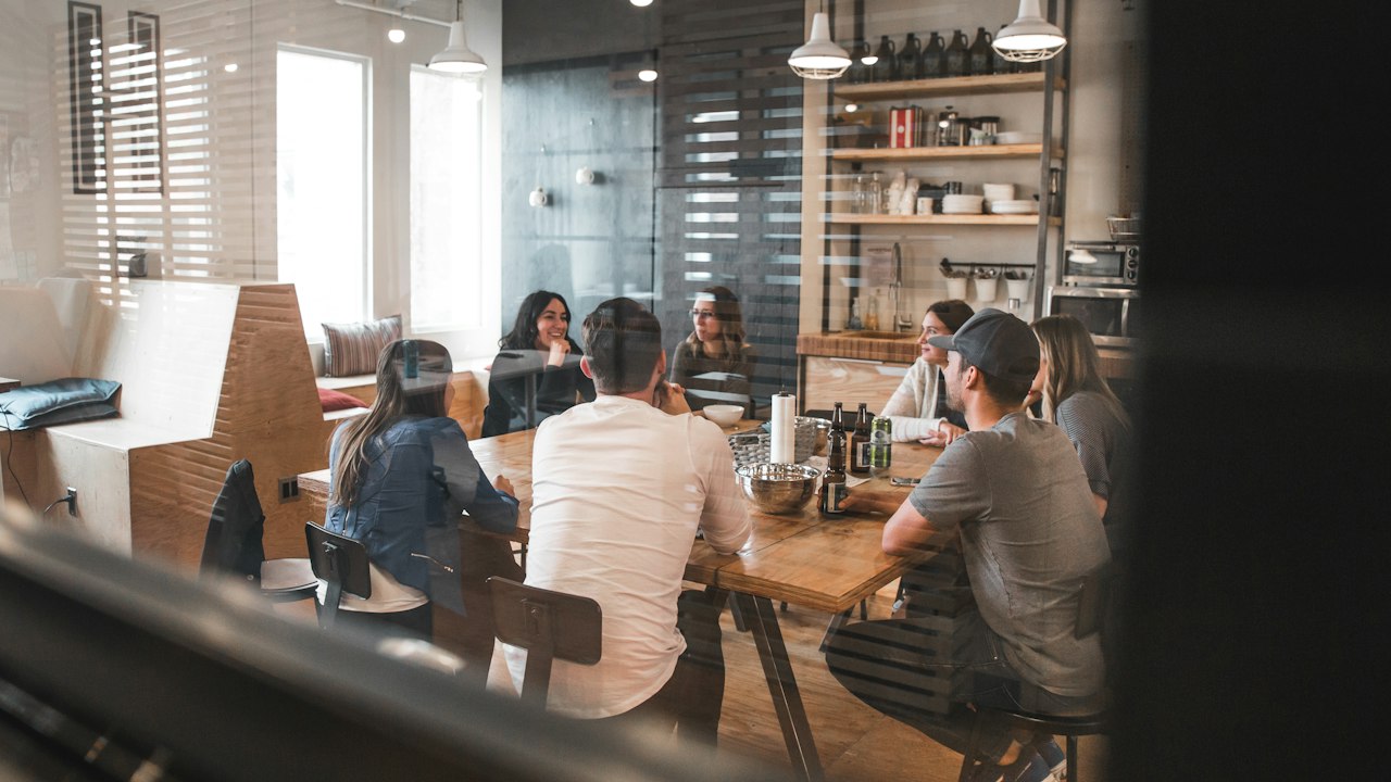 Small business team in a collaborative meeting